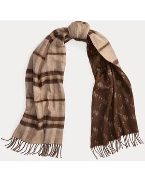 Ralph Lauren Bufanda De Jacquard Reversible - Marrón
