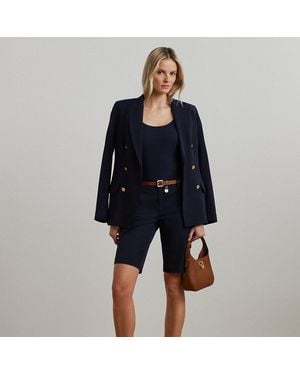 Ralph Lauren Bi-stretch Twill Short In Lauren Navy - Size 10 - Blue