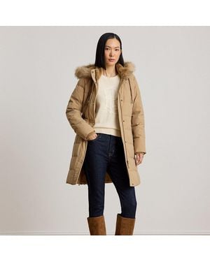Ralph Lauren Abrigo De Plumón Con Pelo Sintético - Neutro