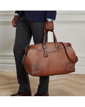 Ralph Lauren Voyager Burnished Calfskin Duffel - Brown