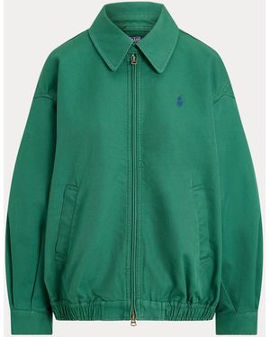 Polo Ralph Lauren Cortavientos De Algodón Oversize - Verde