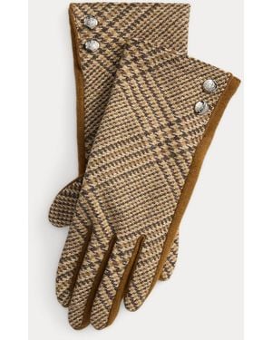 Ralph Lauren Guanti principe di Galles con bottoni - Neutro