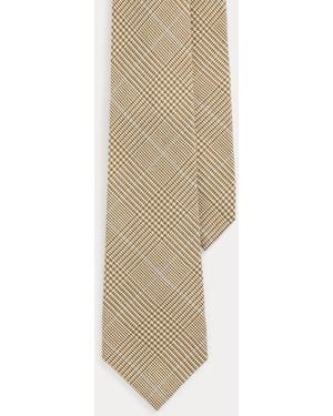 Ralph Lauren Ralph Lauren Glen Plaid Wool-Cashmere Tie - Natural