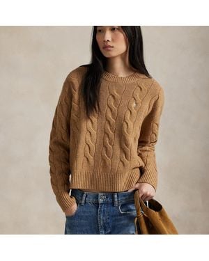 Polo Ralph Lauren Kleine Wildleder-Tragetasche Polo Play - Braun