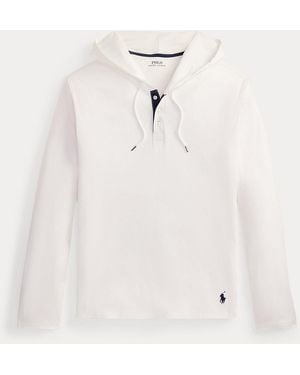 Polo Ralph Lauren Mercerized Cotton Sleep Hoodie - White
