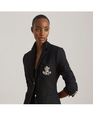 Ralph Lauren Patch Jacquard Blazer - Black