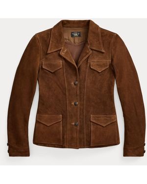 RRL Sheep-Suede Jacket - Brown