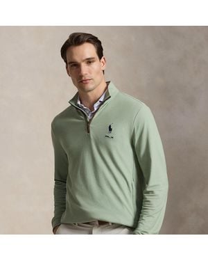 Ralph Lauren Mesh Quarter-Zip Pullover - Green