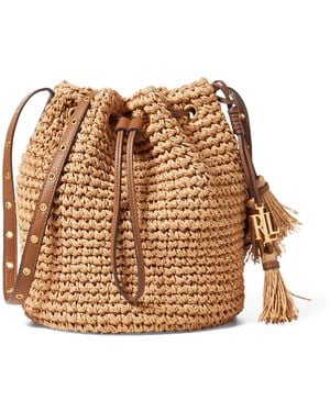 Ralph Lauren Straw Janice Bag - Natural