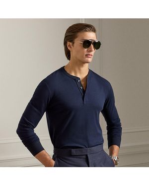 Ralph Lauren Interlock Henley Shirt - Blue