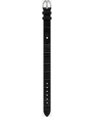 Ralph Lauren Correa De Piel De Caimán Mini Stirrup - Negro