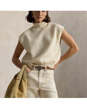 Polo Ralph Lauren Polo Play Suede Tote - Natural