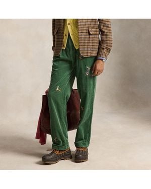 Polo Ralph Lauren Whitman Relaxed Fit Embroidered Pant - Green