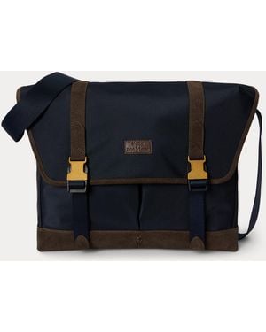 Polo Ralph Lauren Messengertas Met Suède Afwerking - Blauw