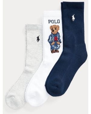 Polo Ralph Lauren Polo Bear Sock 3-pack - Blue