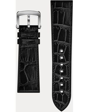 Ralph Lauren Cinturino da orologio in alligatore - Nero