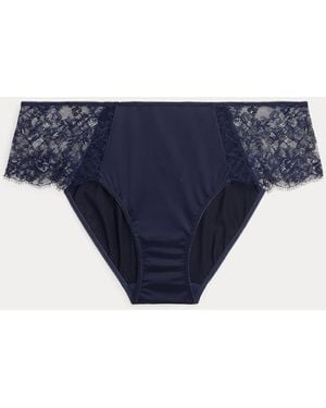 Ralph Lauren Satin & Lace Hipster Brief - Blue
