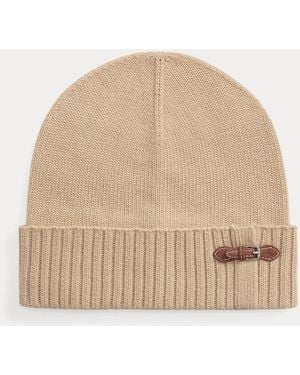 Ralph Lauren Ralph Buckle-Trim Knit Beanie - Brown