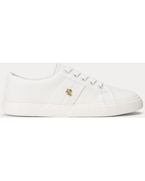 Ralph Lauren Janson Ii Canvas Trainer - White