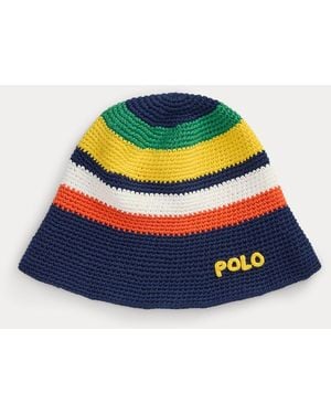 Ralph Lauren Us Open Crocheted Bucket Hat - Blue