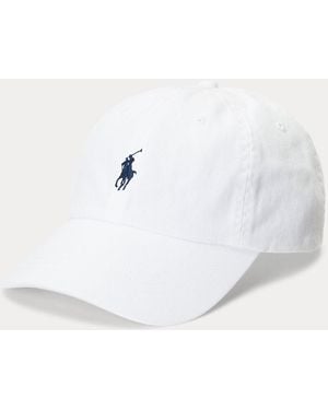 Ralph Lauren The Iconic Cotton Chino Ball Cap - White