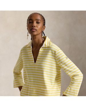 Polo Ralph Lauren Striped Split-Placket Mariner T-Shirt - Green