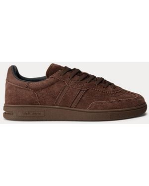 Polo Ralph Lauren Sneaker Bedford in camoscio - Marrone