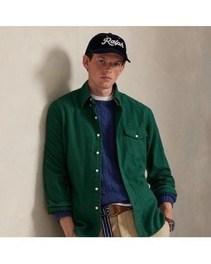 Ralph Lauren Classic Fit Brushed Twill Shirt - Green