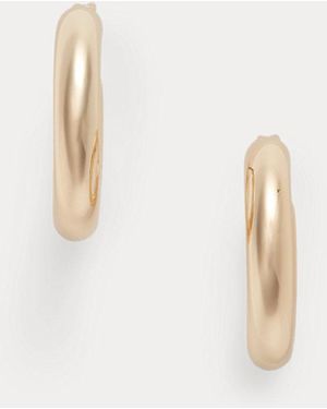 Ralph Lauren Small Hoop Earrings - White