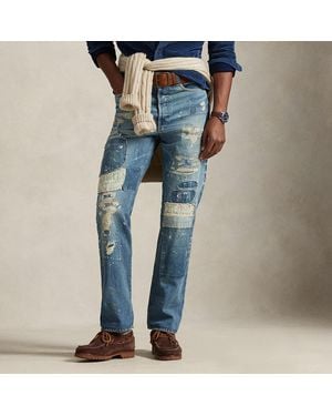 Ralph Lauren Heritage Straight Distressed Jean - Blue