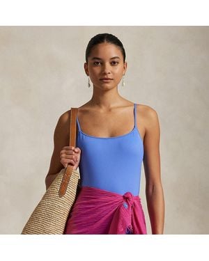 Polo Ralph Lauren Badeanzug Mit Rundem Rückenausschnitt - Blau