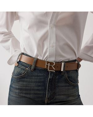 Ralph Lauren Rl Box Leather Belt - Grey