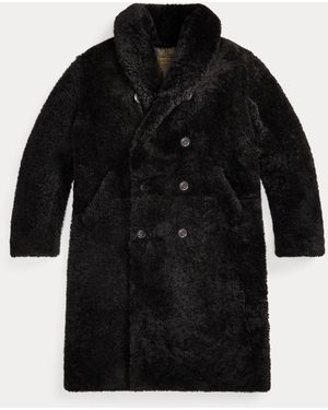 RRL Abrigo De Borreguillo - Negro