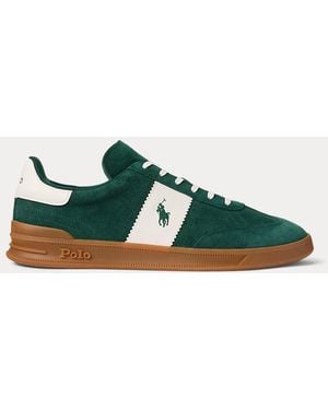 Polo Ralph Lauren Heritage Aera Suede Trainer - Green