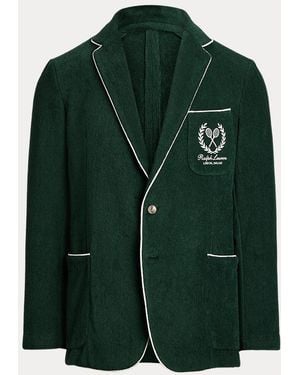 Ralph Lauren Ralph Lauren Hand-Tailored Embroidered Terry Blazer - Green
