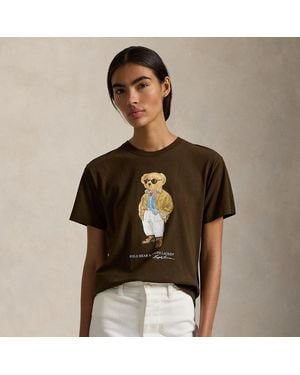 Ralph Lauren Polo Bear Cotton Jersey T-Shirt - Brown