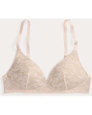 Ralph Lauren Lace Plunge Bralette - Natural