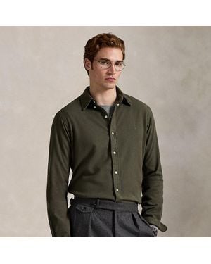 Ralph Lauren Classic Fit Brushed Flannel Shirt - Green