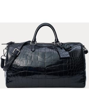 Ralph Lauren Alligator Boston Bag - Black