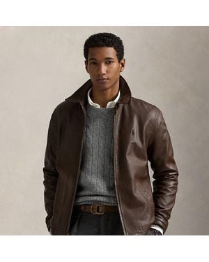 Polo Ralph Lauren Lambskin Leather Jacket - Brown