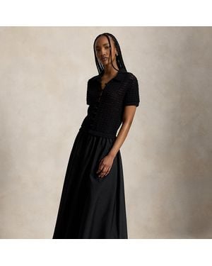 Polo Ralph Lauren Knit-Bodice Cotton Dress - Black