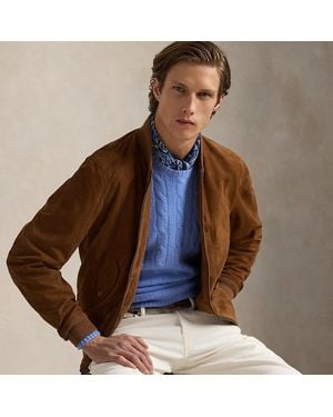 Polo Ralph Lauren Suede Bomber Jacket - Brown