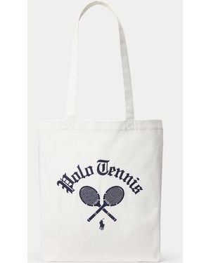 Ralph Lauren Us Open Polo Tennis Shopper Tote - White