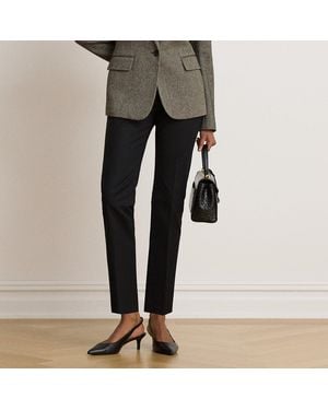 Ralph Lauren Cotton Slim Straight Trousers - Black