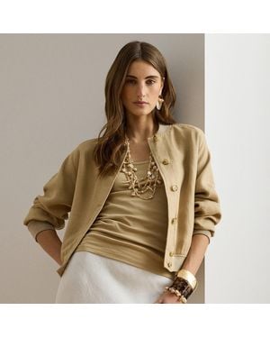 Ralph Lauren Linen Flight Jacket - Brown