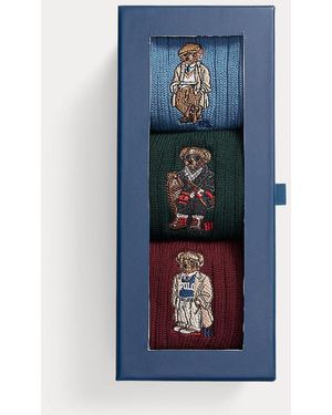 Polo Ralph Lauren Polo Bear Crew Sock 3-Pack Gift Set - Blue