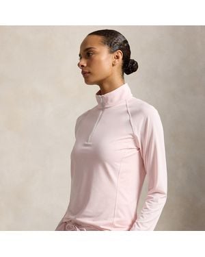 Ralph Lauren Stretch-Jersey Quarter-Zip - Pink