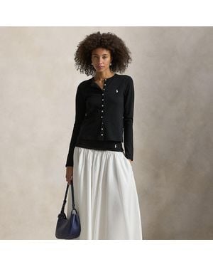 Polo Ralph Lauren A-Line Skirt With Contrasting Waistband - Black