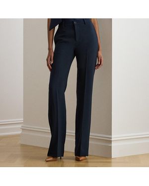 Ralph Lauren Stretch Crepe Straight Trousers - Blue