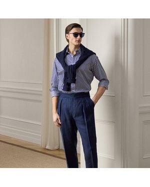 Ralph Lauren Hand-Tailored Linen Suit Trouser - Blue